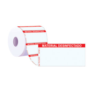 Etiqueta Simples Uso - Desinfectado - Medida 95 x 50 mm
